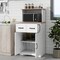 White Wooden Kitchen Cabinet with Microwave Stand | Upgrade Kitchen Storage